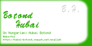 botond hubai business card
